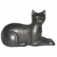 Solid Brass Cat Figurine Urn (Metal Pet Urn-Brass Pet Urn)