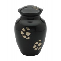 Gold Paw Print Pet Urn