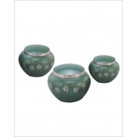 PAW PRINT Pet Green  urns (Brass Funeral Urn-Brass Memorial Urn) !