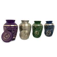 Gold Etched Keepsake Urn Set of 4 Colors