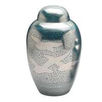 Going Home Brass Pet Urn (Birds In Flight Brass Pet Urn) !