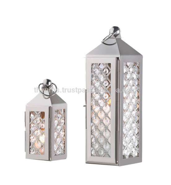 Large Crystal Candle Lantern